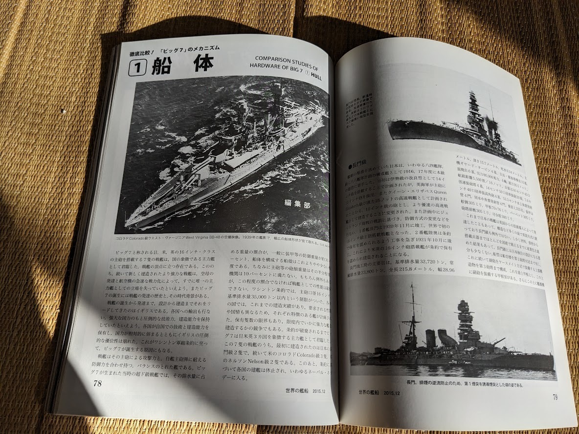☆世界の艦船　「ビッグ７　条約時代最強の日米英７大戦艦」_画像6