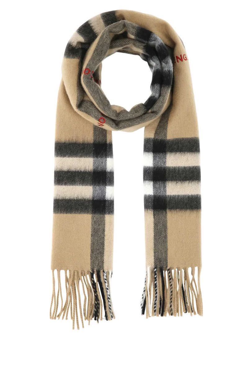 AW22 новый товар burberry Burberry вышивка Logo кашемир шарф muffler Scotland производства Burberry muffler в клетку кашемир muffler 