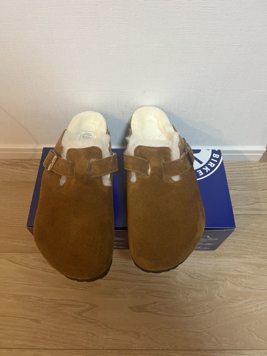 新品 暖かいビルケンシュトック ボストン シアリング　サンダル　43 28cm BIRKENSTOCK スエード_画像3