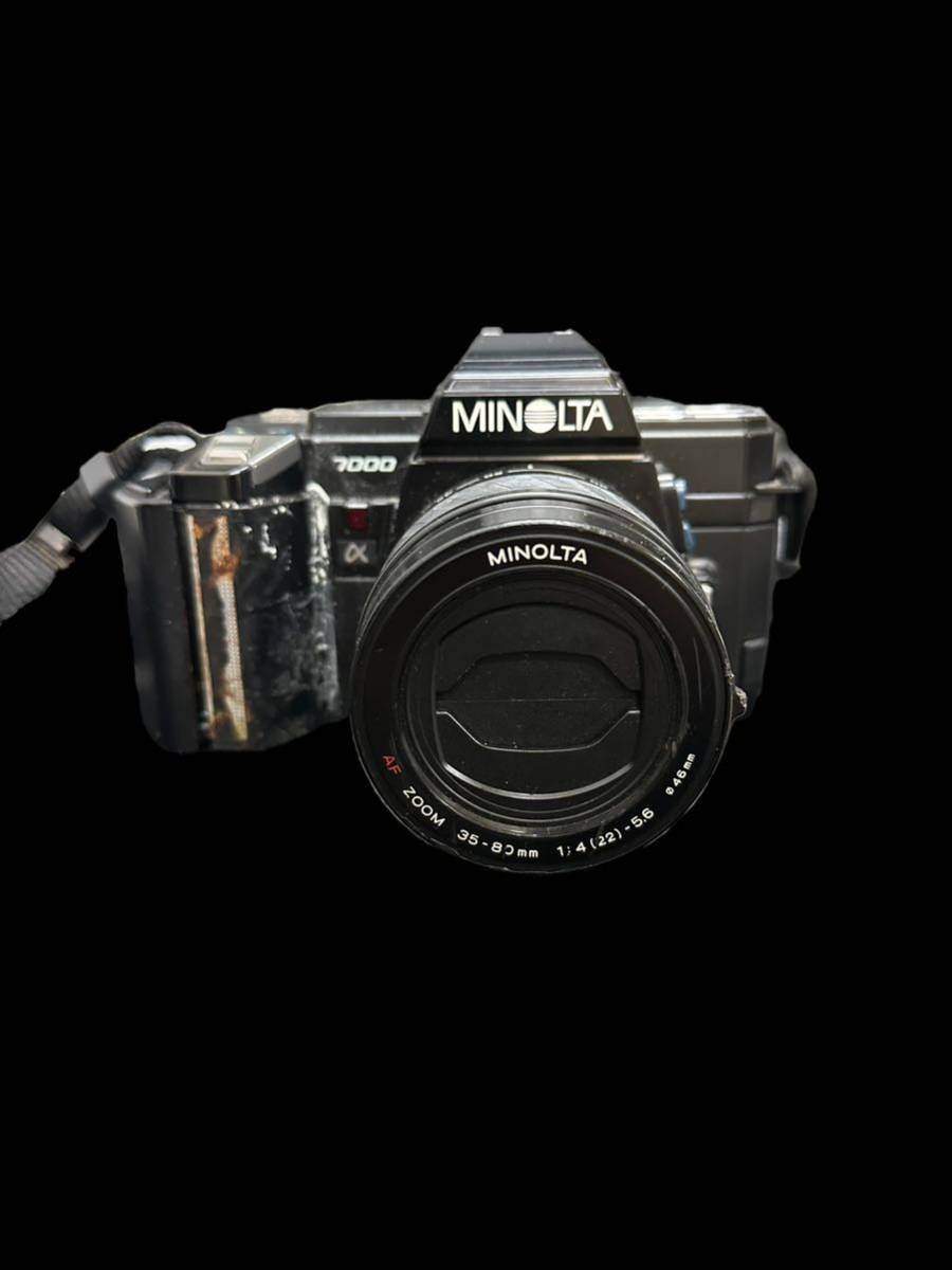 MINOLTA 7000 レンズ ミノルタ AF ZOOM 35-80mm 1:4/22mm 1:4-5.6/75-300mm 1:4.5-5.6 フィルムカメラ 現状品 2点セット 現状品_画像3