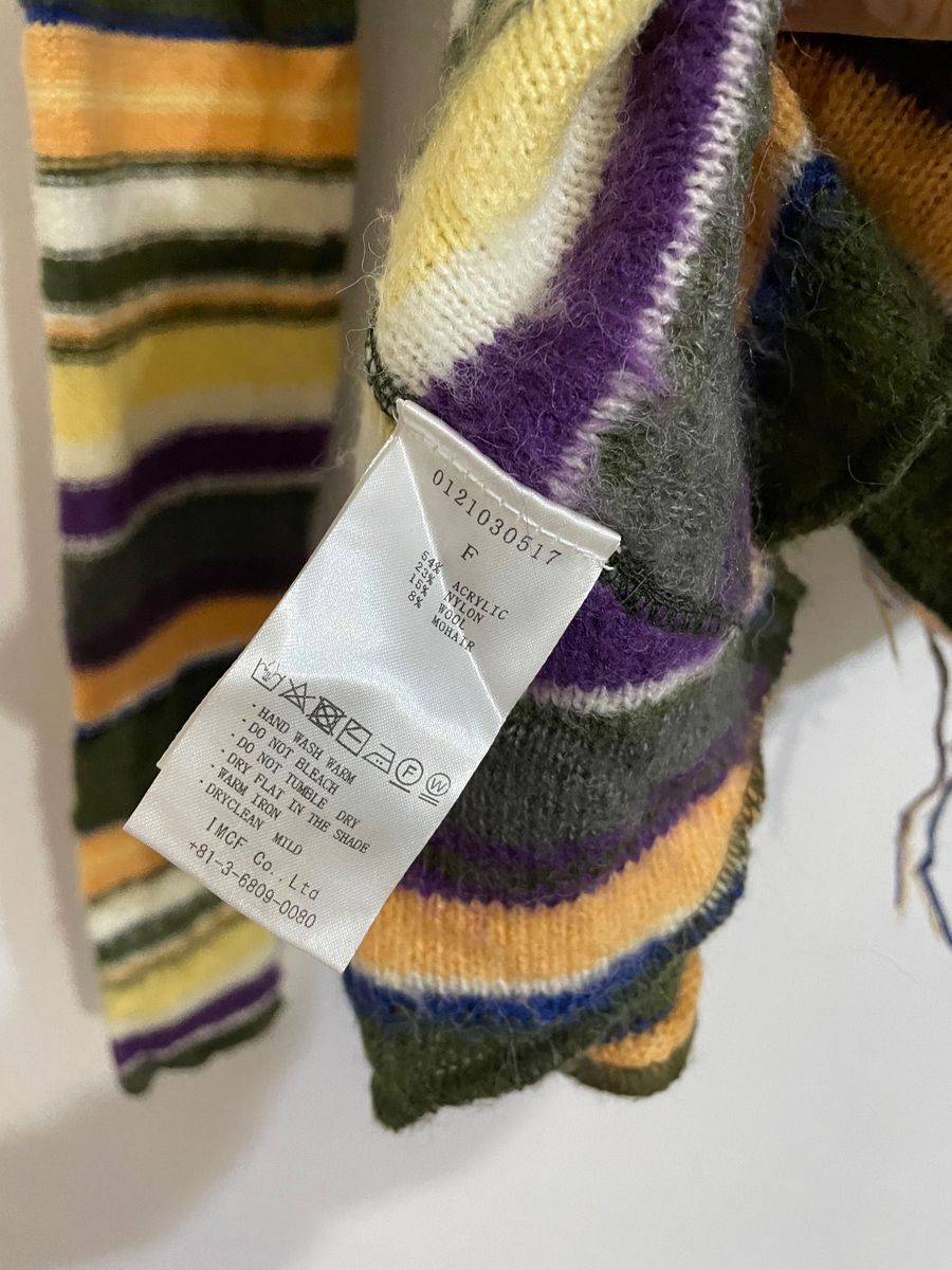 PERVERZE Color Stripe Knit Cardigan / Mix
