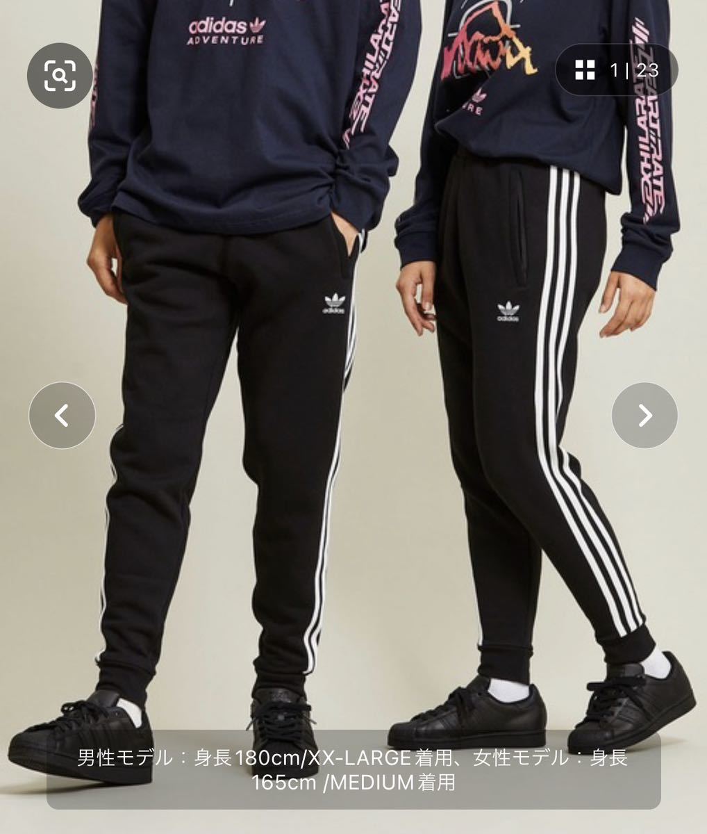 サイズ2XL 黒 新品 アディカラー クラシックス 3ストライプパンツ 3 STRIPES PANTS アディダス ブラック adidas フリース ジョガー 裏起毛_画像1