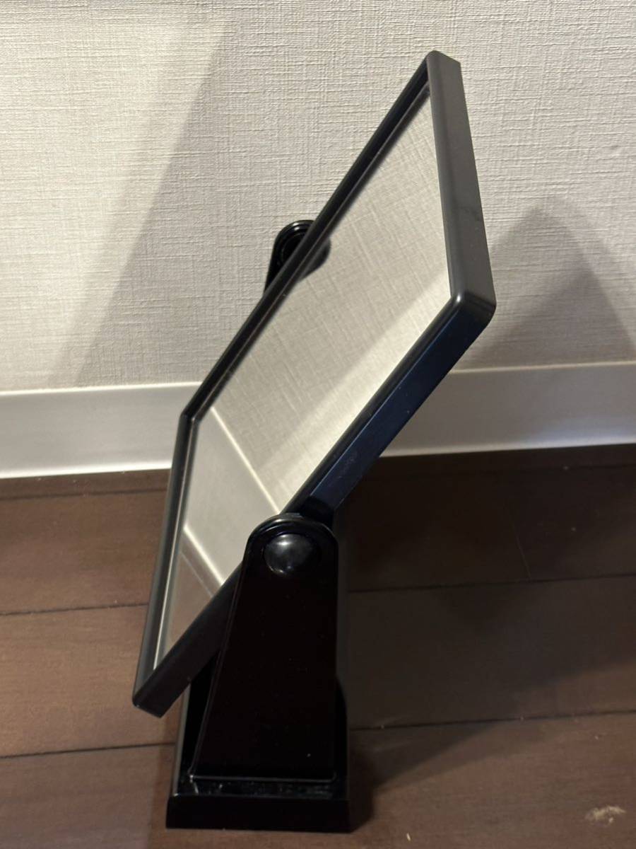 YR9)スタンドミラー　角型　LL ２mm 厚ミラー　スチロール樹脂 日本製　メイドインジャパン　箱あり　黒　卓上鏡　メイクアイテム ミラー　_画像3