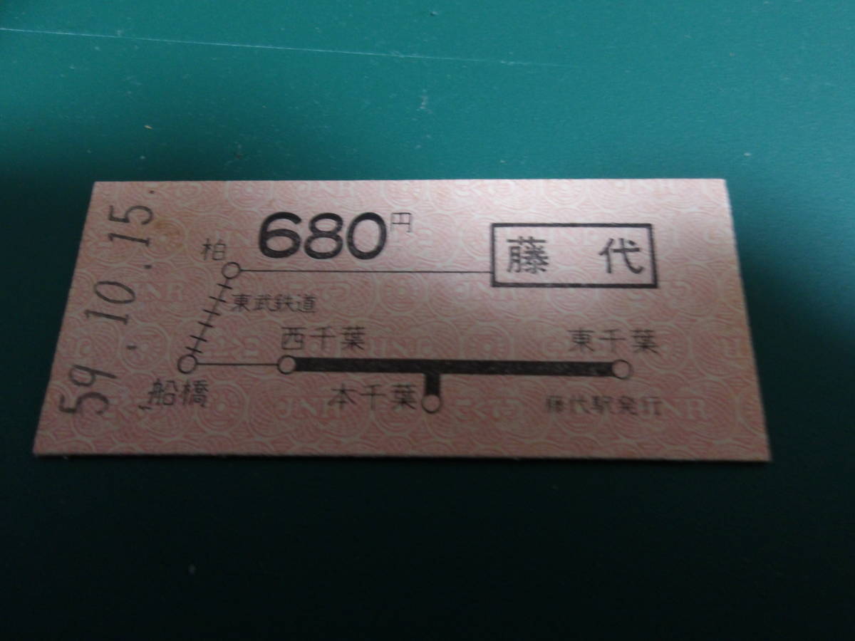 ■地図式乗車券　通過連絡　藤代から680円■_画像1