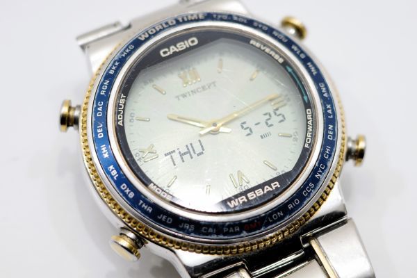 1316　CASIO TWINCEPT WORLD TIME ANA-DIG QZ　　1326 ABX-610　　カシオ ツインセプト ワールドタイム アナデジ クォーツ メンズ 腕時計_画像8