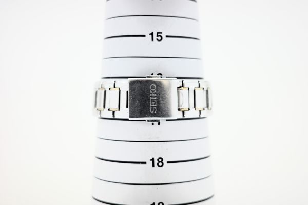 1320　SEIKO SOLAR　　V145-0BK0　　セイコー ソーラー デイト バーインデックス ネイビー文字盤 メンズ 腕時計 純正ブレス_画像8