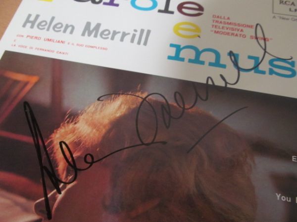 (55656)サイン入り　Helen Merrill　ヘレン・メリル　Parole E Musica　LPM-10105　LP　USED　保管品_神経質な方の入札はご遠慮ください。