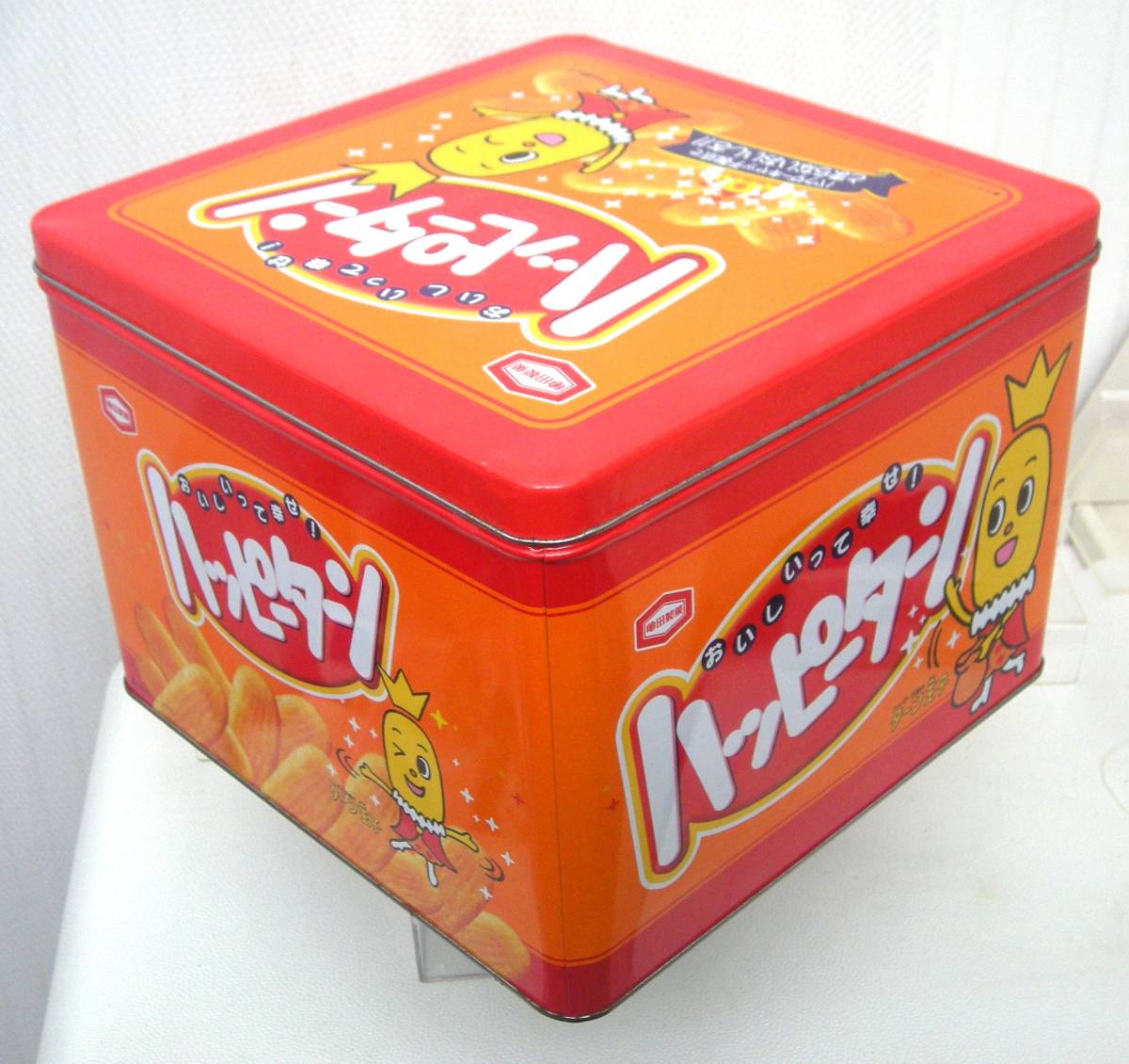 亀田製菓 アジカル ハッピーターン スチール缶 空缶です_画像2