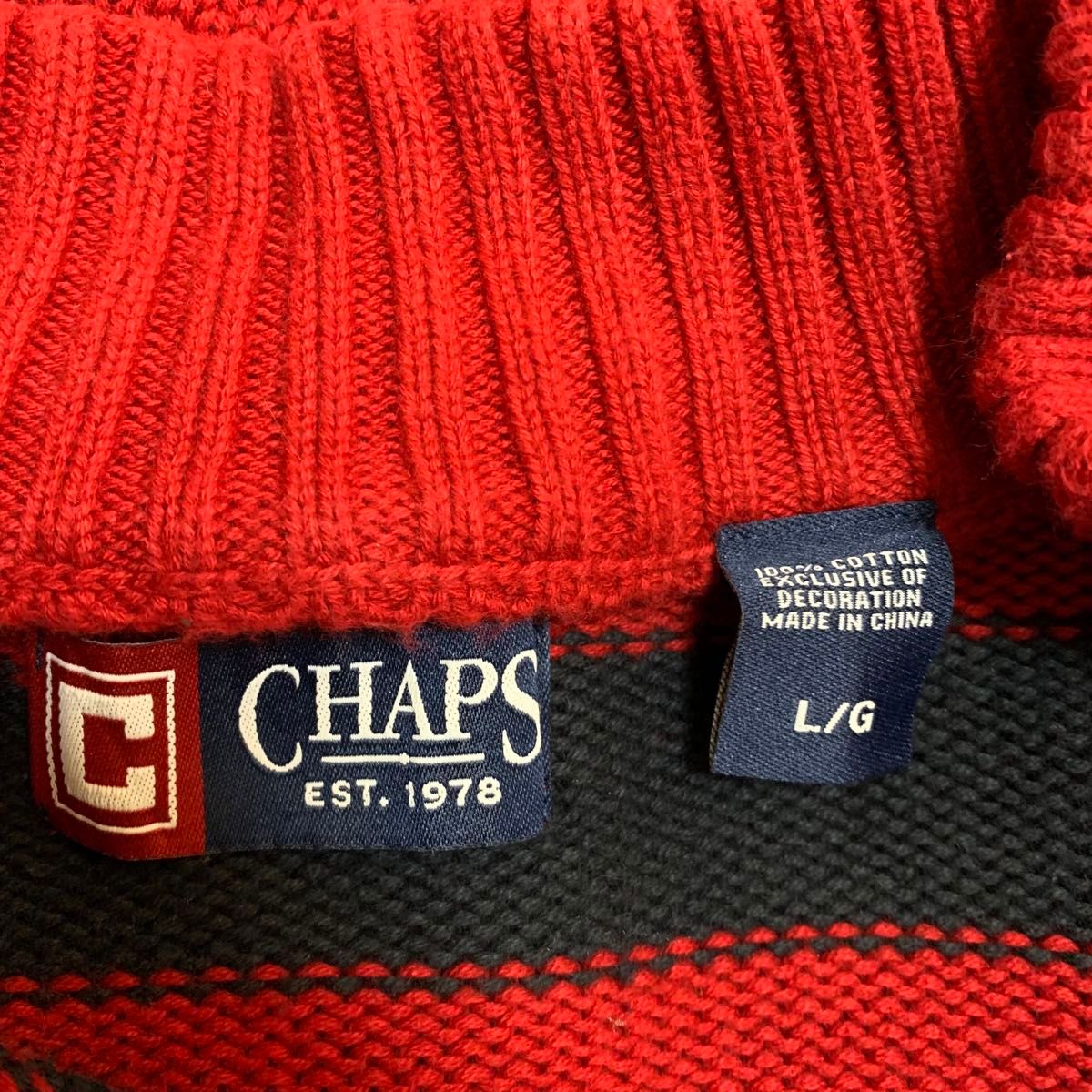 CHAPS チャップス ラルフローレン ハーフジップ ニットセーター CHAPS チャップス ラルフローレン ハーフジップ ニットセーター