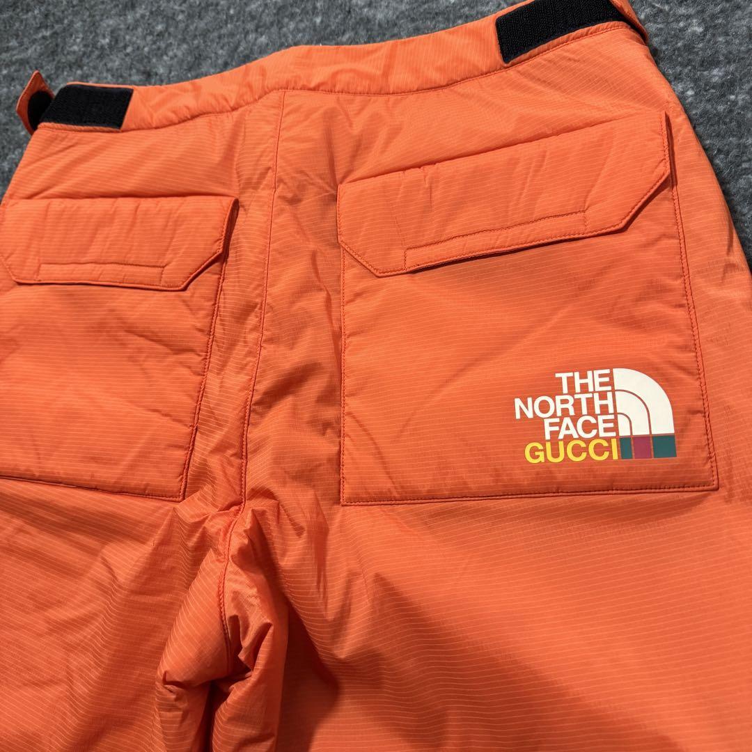 新品正規品 GUCCI × THE NORTH FACE カーゴパンツ M グッチ ザ・ノースフェイス 人気コラボ ウーブン パンツ 人気 キルティング タグ付き