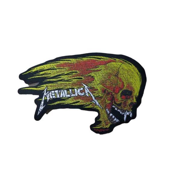 Metallica パッチ／ワッペン メタリカ Flaming Skull_画像1
