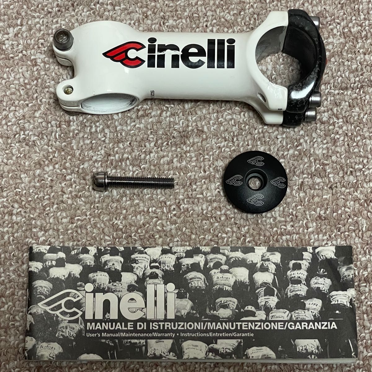 Cinelli (チネリ) RAMラムホワイト カーボンハンドル 420mm Cinelli (チネリ) RAMラムホワイト カーボンハンドル 420mm