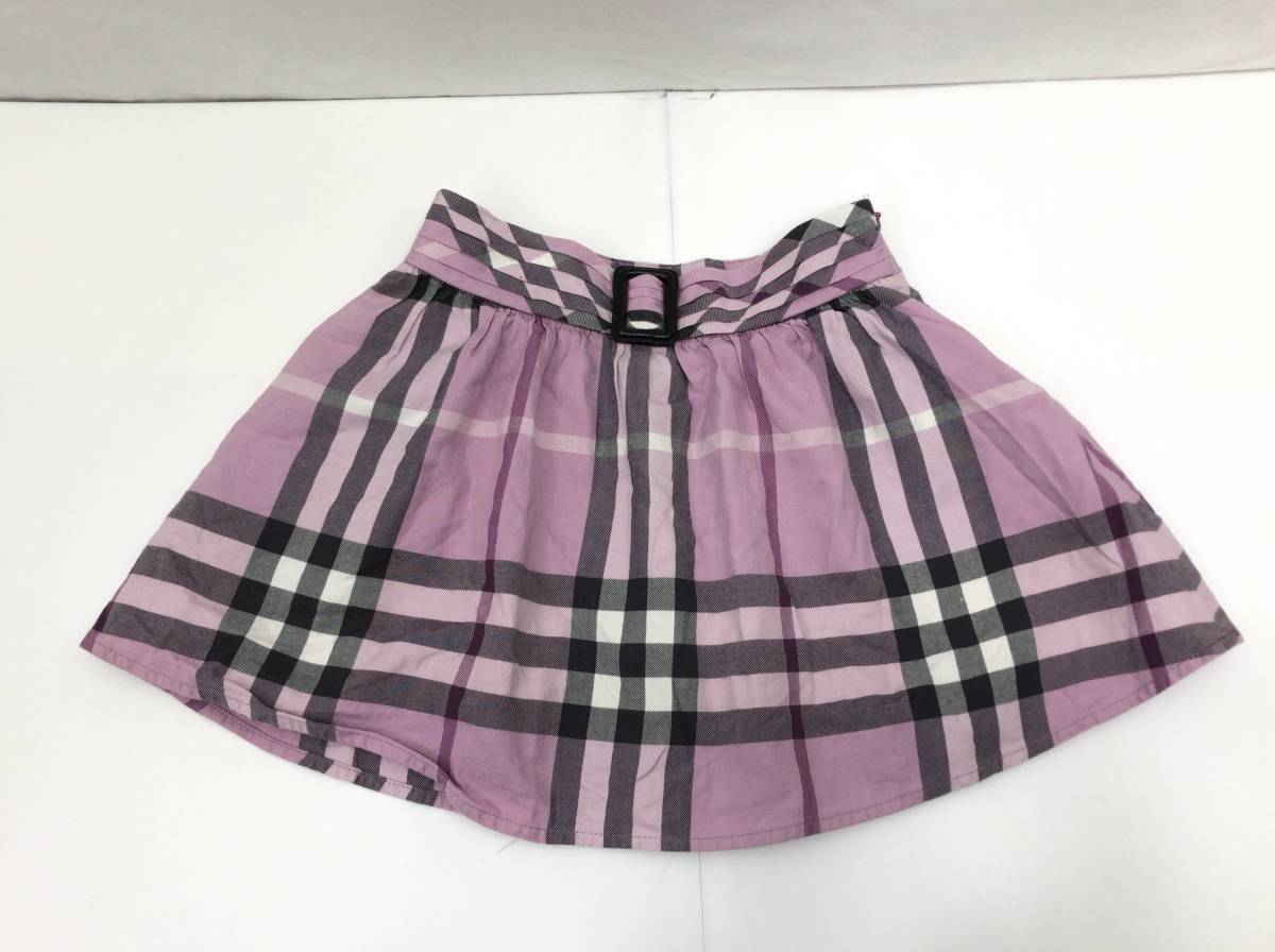 Burberry キッズ スカート チェック 100A ピンク系 子供服 バーバリー 23122102_画像1