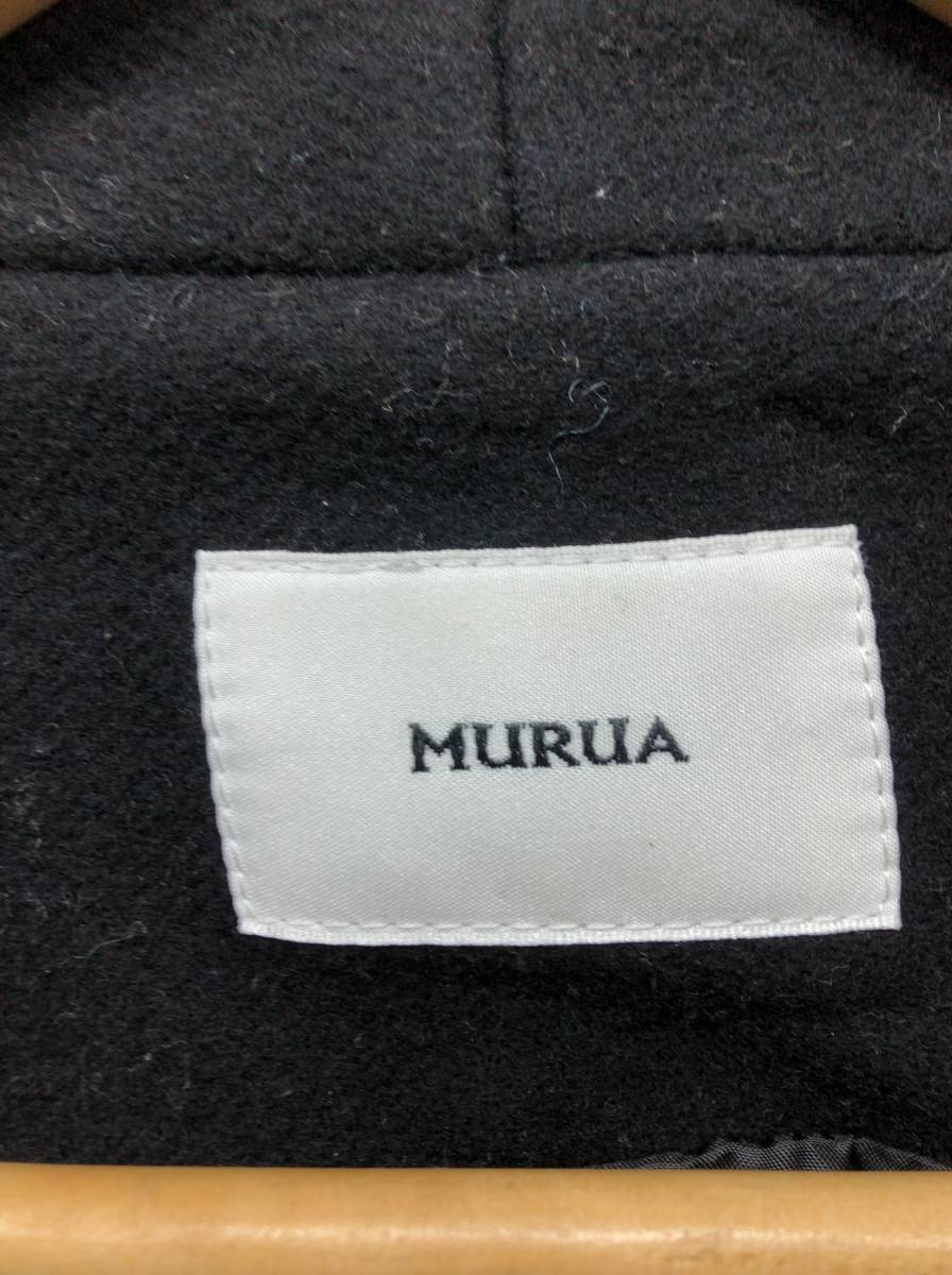MURUA ノーカラー コート レディース S ブラック 23122101_画像5