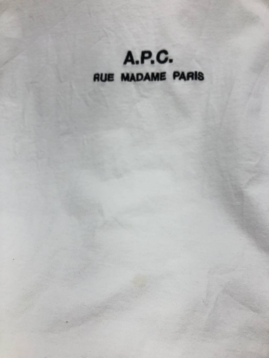  A.P.C. T-shirt A.P.C. short sleeves S white Logo embroidery lady's men's unisex 23121802