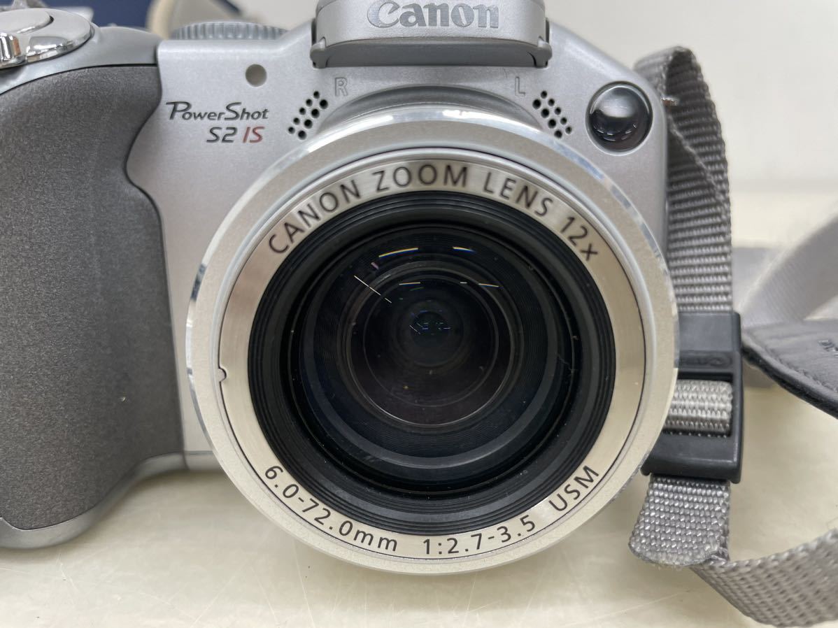 Canon キャノン Power Shot S2 IS キヤノンデジタルカメラ PC1130 デジカメ 取説/ソフトケース付き 動作未確認 ジャンク品_画像3