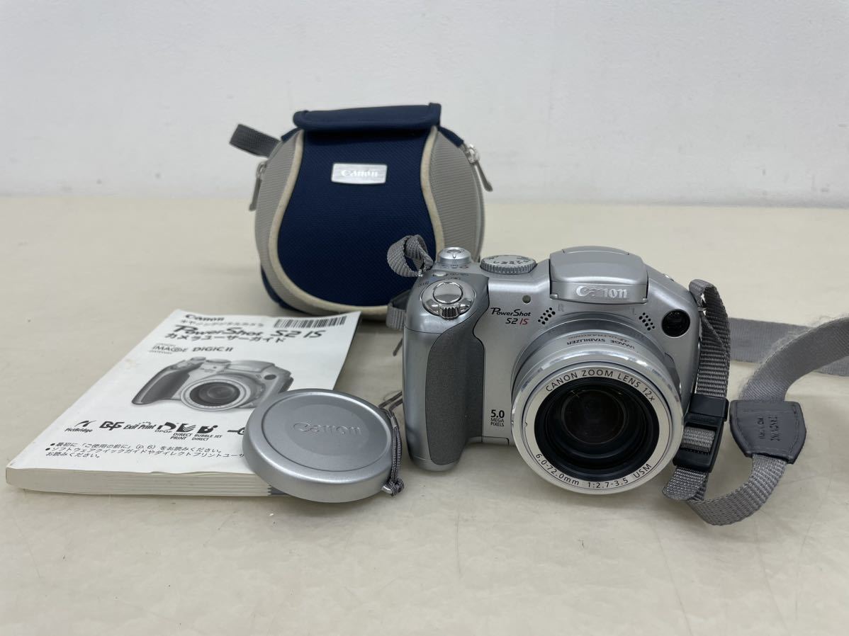 Canon キャノン Power Shot S2 IS キヤノンデジタルカメラ PC1130 デジカメ 取説/ソフトケース付き 動作未確認 ジャンク品_画像1
