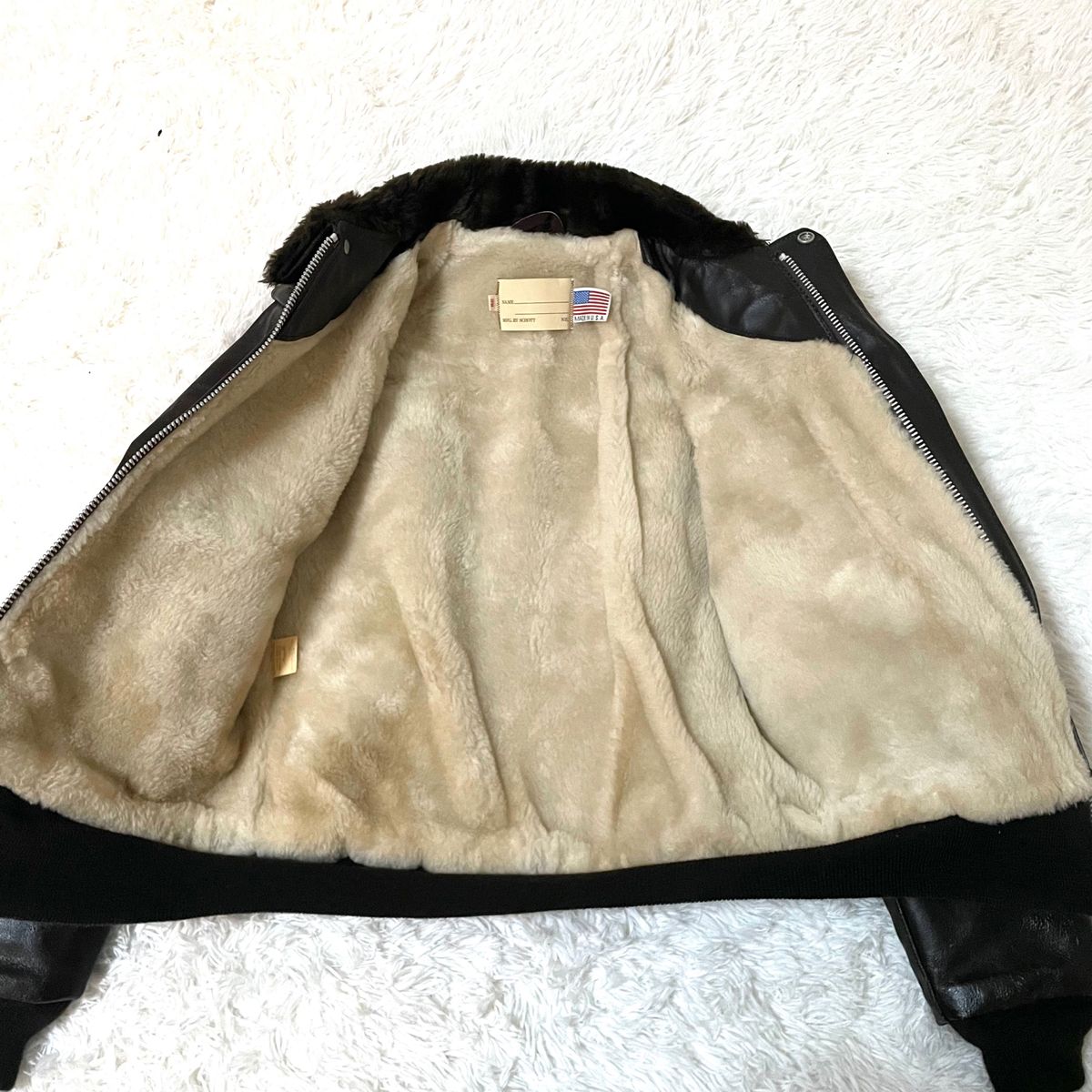 極美品 Schott ショット G-1フライトジャケット レザー 襟ボア 極美品 Schott ショット G-1フライトジャケット レザー 襟ボア