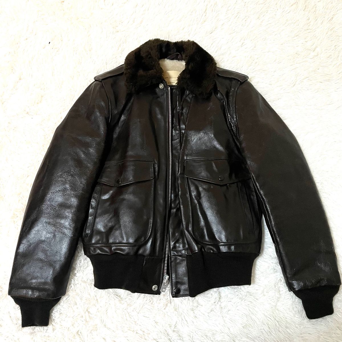 極美品 Schott ショット G-1フライトジャケット レザー 襟ボア 極美品 Schott ショット G-1フライトジャケット レザー 襟ボア