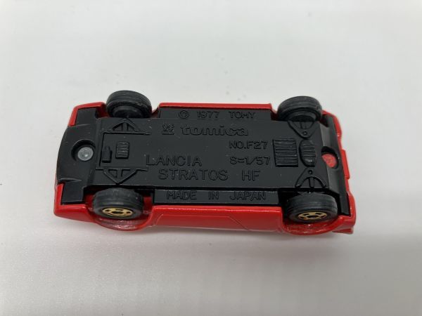 Z1-610 当時物トミカ外国車シリーズ トミー TOMY TOMICA ミニカー 保管品 日本製 F27 ランチア ストラトスHF_画像6