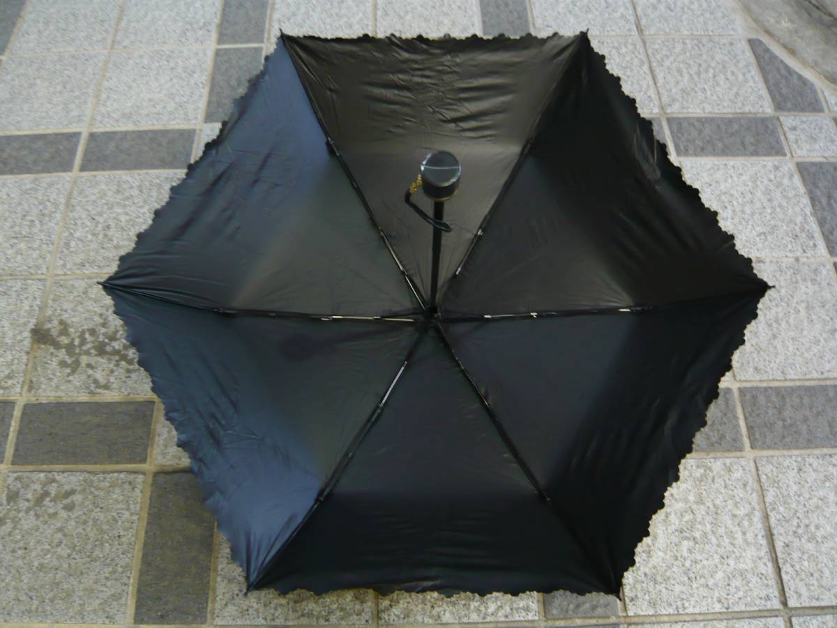 アンテプリマ 《ANTEPRIMA》　折りたたみ晴雨兼用傘（黒系）_画像3