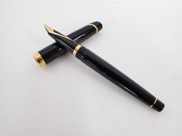 【良品】 SHEAFFER VLR ゴールドトリム 万年筆 M シェーファー VLR9350PN-MGT ペン先14K-585 △ 6C271-2_画像1