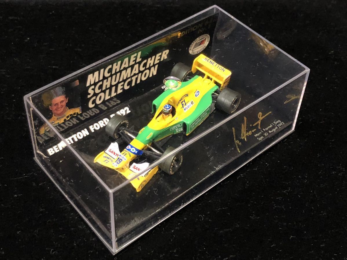 1/64 MICHAEL SCHUMACHER COLLECTION EDITION64 Nr.1 BENETTON FORD B192 Mein 1 Formel1 Sieg Spa 30August1992 MSC 641100 Benetton B192