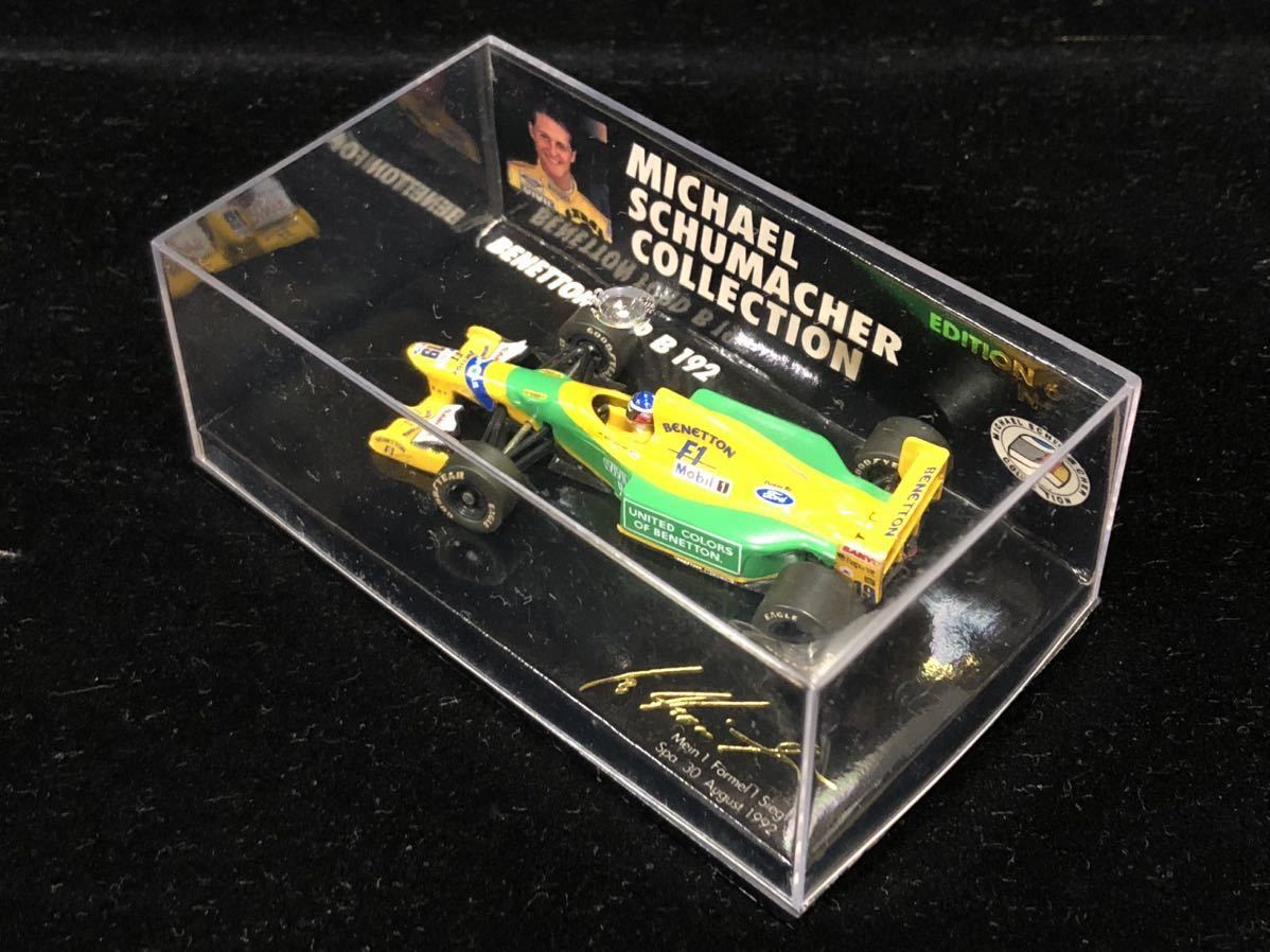 1/64 MICHAEL SCHUMACHER COLLECTION EDITION64 Nr.1 BENETTON FORD B192 Mein 1 Formel1 Sieg Spa 30August1992 MSC 641100 Benetton B192