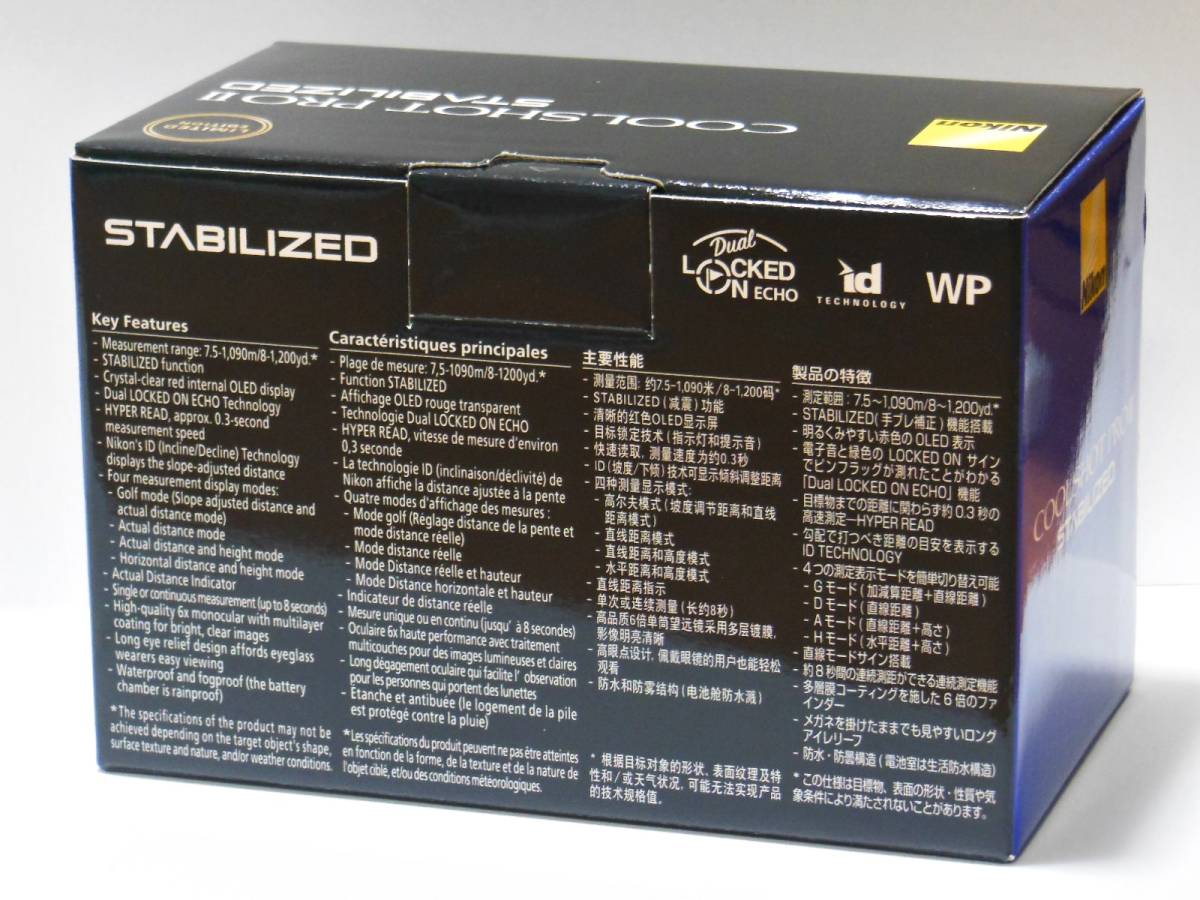 新品未開封 ニコン COOLSHOT PROII STABILIZED ブラック 保証有 新品未開封 ニコン COOLSHOT PROII STABILIZED ブラック 保証有
