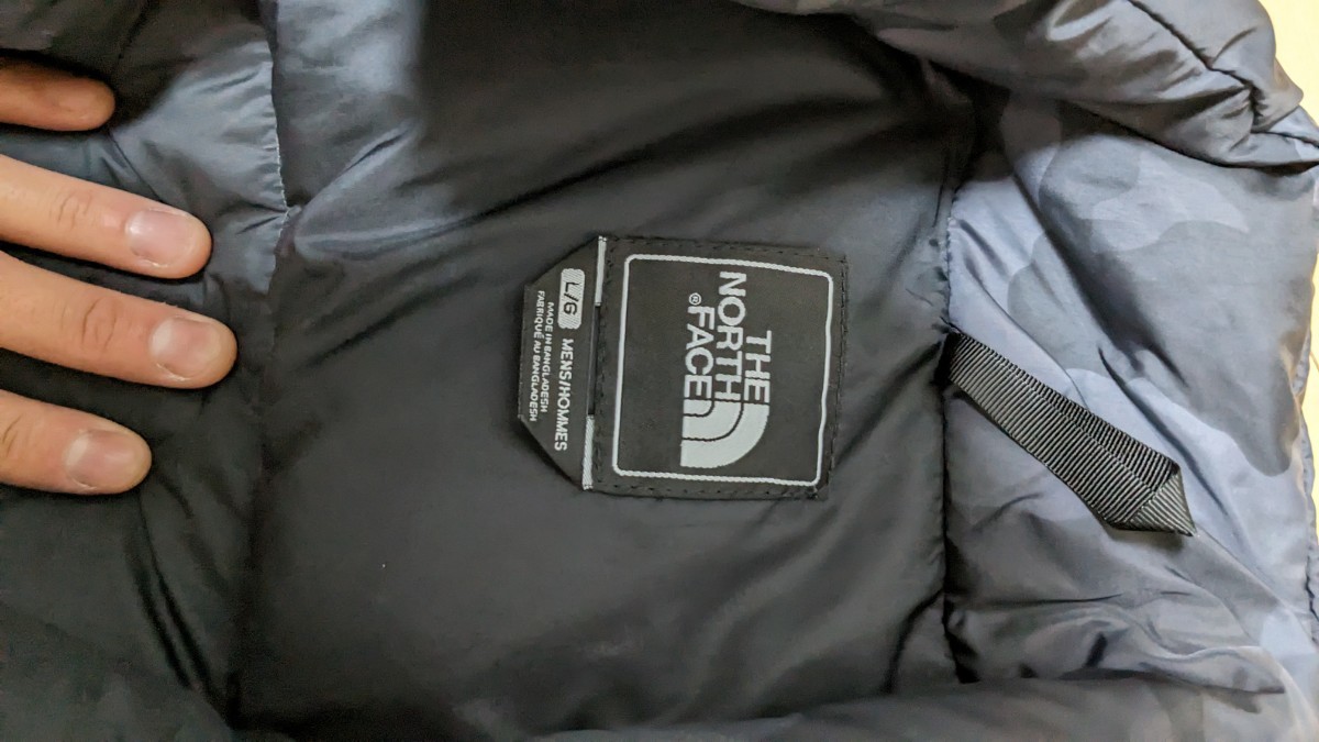 THE NORTH FACE ダウンベスト　カモフラ柄　Lサイズ_画像2