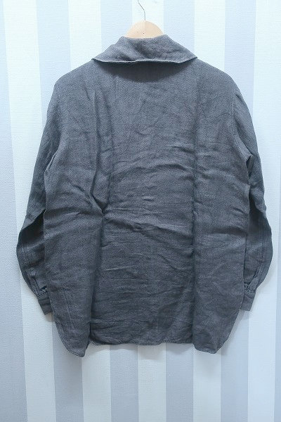 at2342/ジャンゴアトゥールアナザーライン アンティークショールカラーリネンシャツコート DjangoAtour SHAWLCOLLAR LINEN SHIRTCOAT_画像2