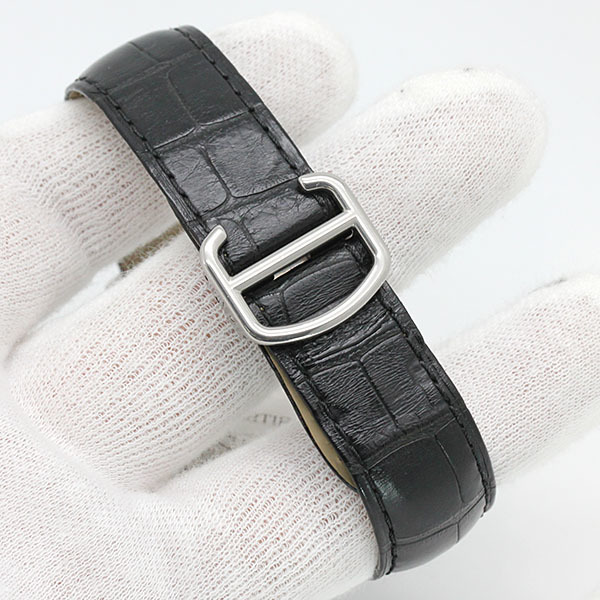カルティエ Cartier ドライブ ドゥ カルティエ WSNM0009 ブラック文字盤 SS/革 メンズ腕時計 自動巻き 男性 紳士_画像5