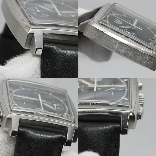  TAG Heuer TAG HEUER Monaco chronograph 1998 year worldwide limitation 5000ps.@ model CS2110.FC8119 black face men's wristwatch self-winding watch 38mm