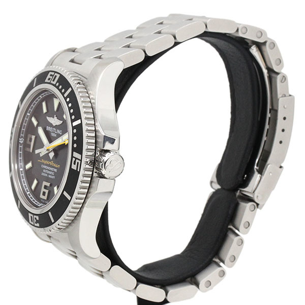  Breitling BREITLING Super Ocean 44 A188B78PSS(A17391) black face SS men's wristwatch self-winding watch Superocean 44mm