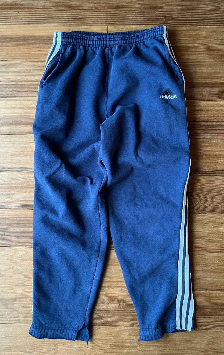 90s USA製 ビンテージ adidas Equipment Heavy Cotton Sweatpants ヘビーコットンスウェットパンツ ネイビー Navy Mサイズ_画像2