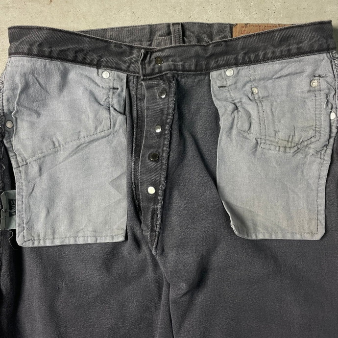 90年代 USA製 Levi's リーバイス 501 グレーデニム ブラックデニムパンツ メンズW34_画像7