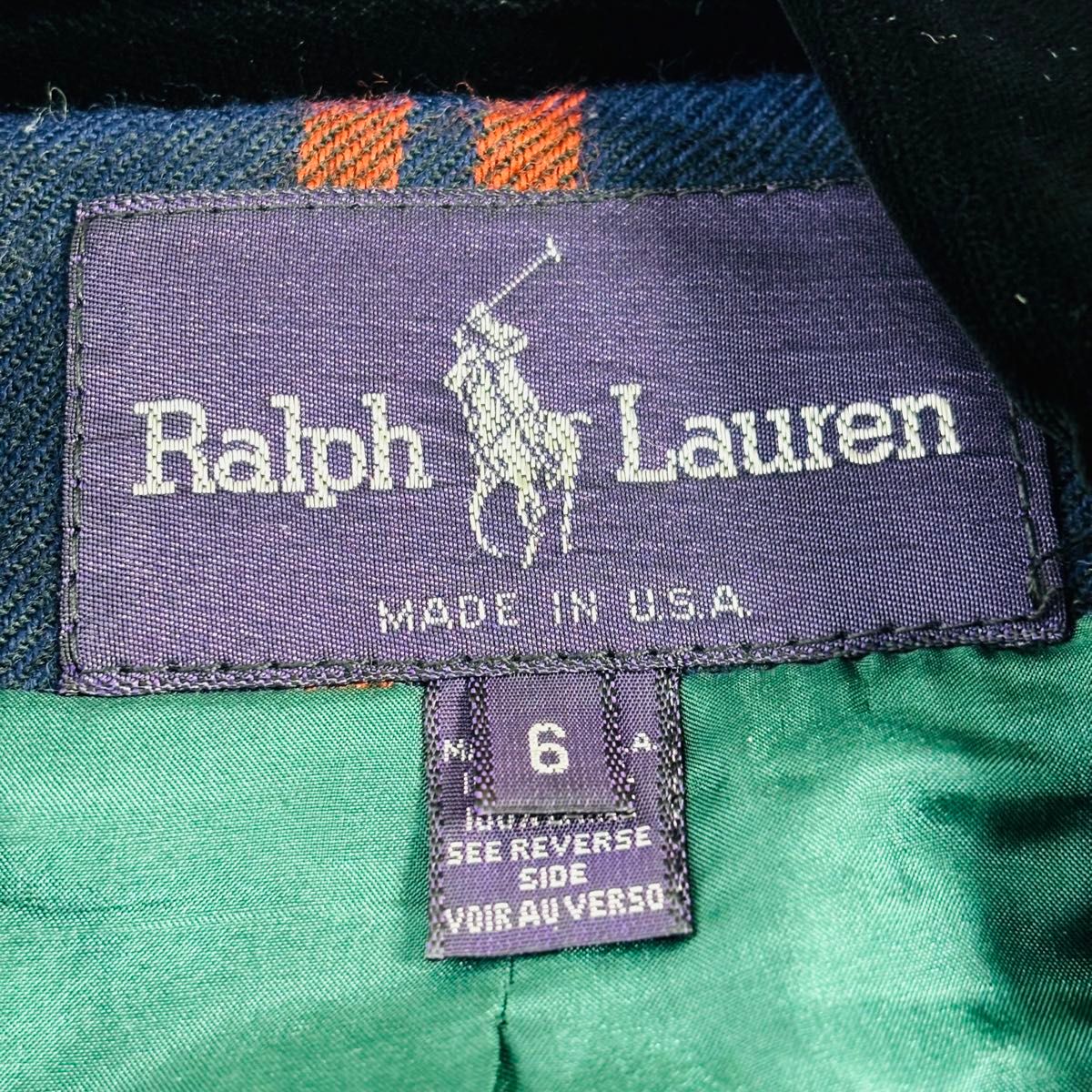 激レア Ralph Lauren purple label タータンチェックブレザー ウール