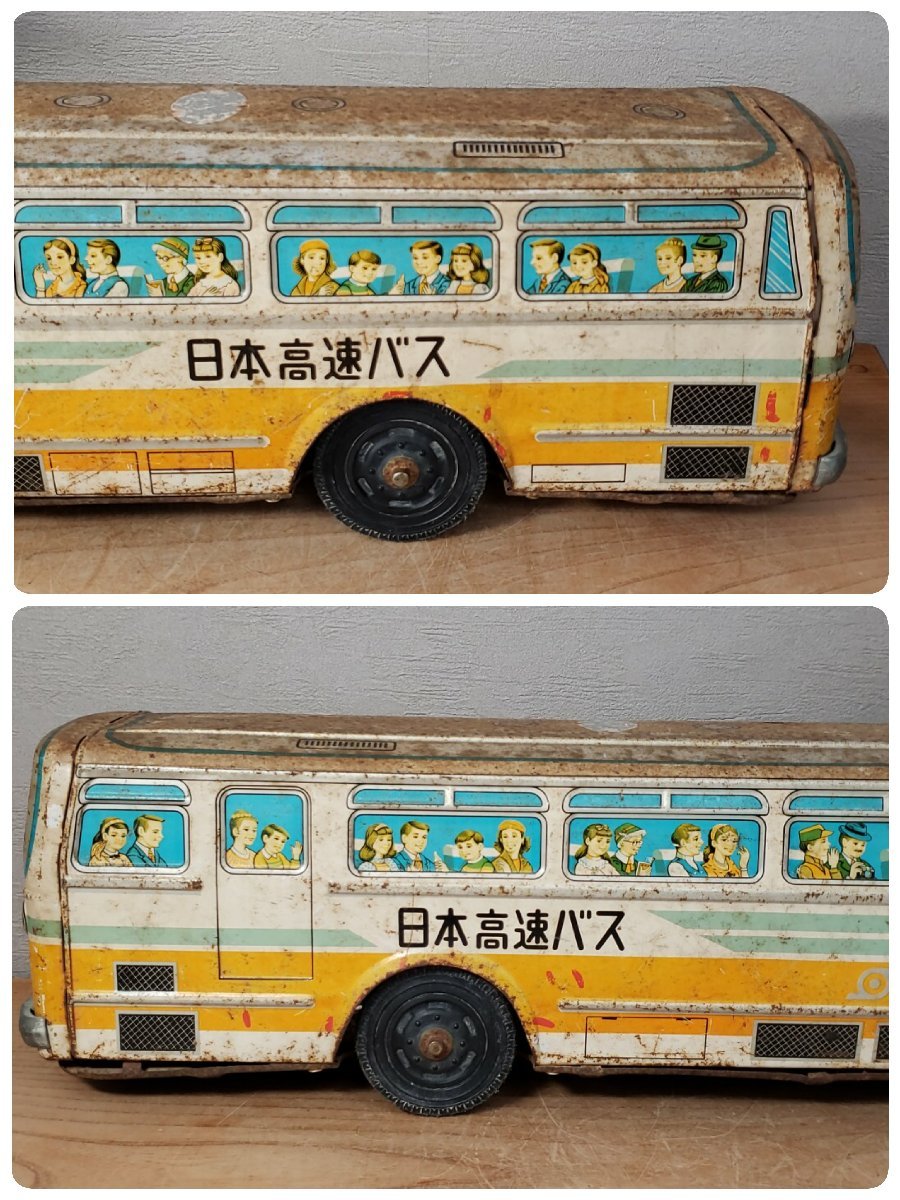 格安 大型バス バス ブリキ 全長68センチ 昭和レトロ イチコー ICHIKO 自動車
