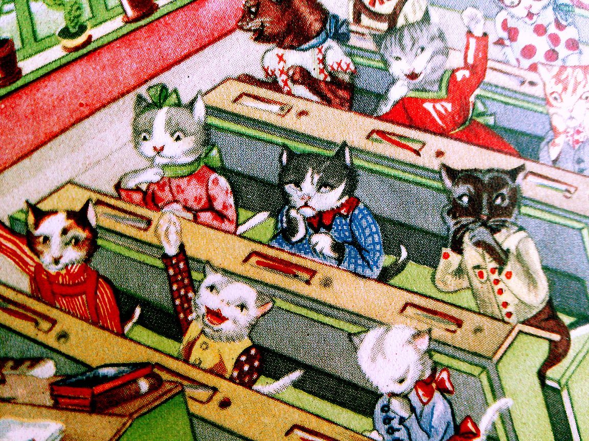 猫(2) C63◆アンティークポストカード フランス ドイツ ベルギー イタリア イギリス ネコ ねこ 子猫 ビンテージ絵葉書_画像4