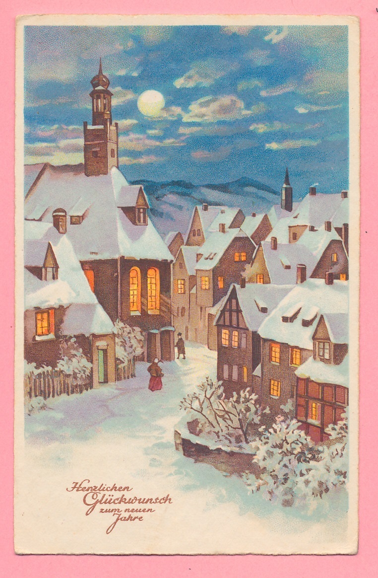 ビンテージポストカード(24)H33◆クリスマス ニューイヤー フランス ドイツ ベルギー イタリア イギリス 絵葉書_画像2