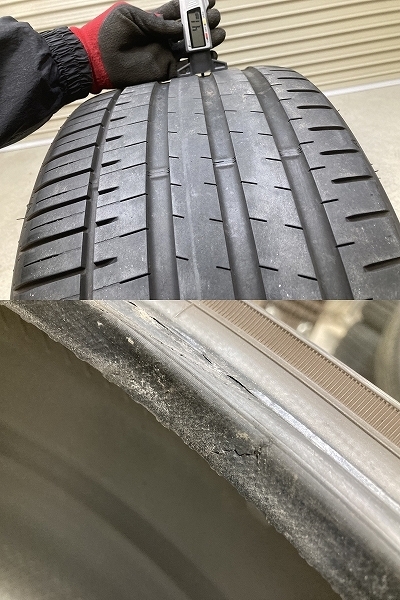 バリ溝 2019年製 FALKEN AZENIS FK510 255/30R19 2本セット ファルケン アゼニス 19インチ (YY1149)_画像7