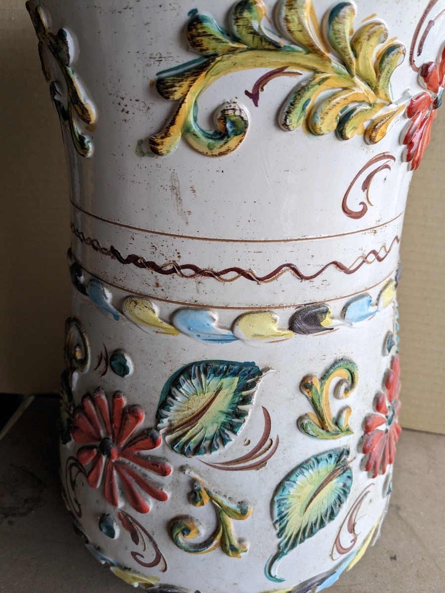 イタリア製　陶器　花瓶 壺 インテリア 傘立て　_画像4