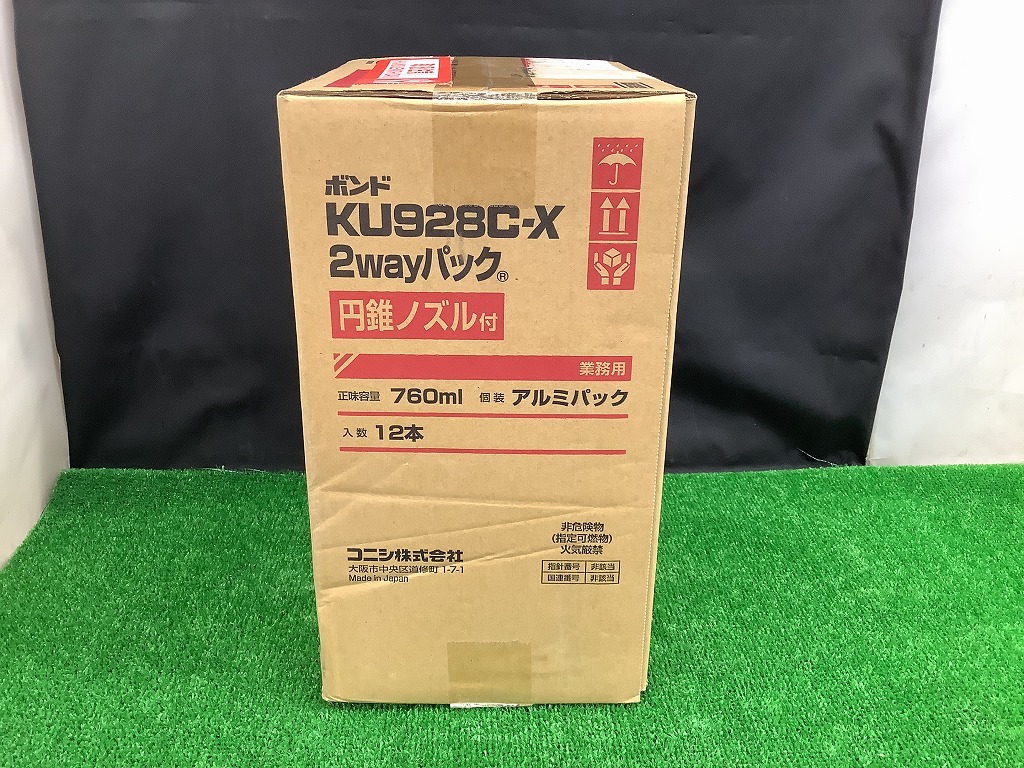 未開封 未使用品 コニシ KONISHI ボンド 1液型ウレタン樹脂系接着剤 KU928C-X 2WAYパック 760ml #04830 12本入り_画像4