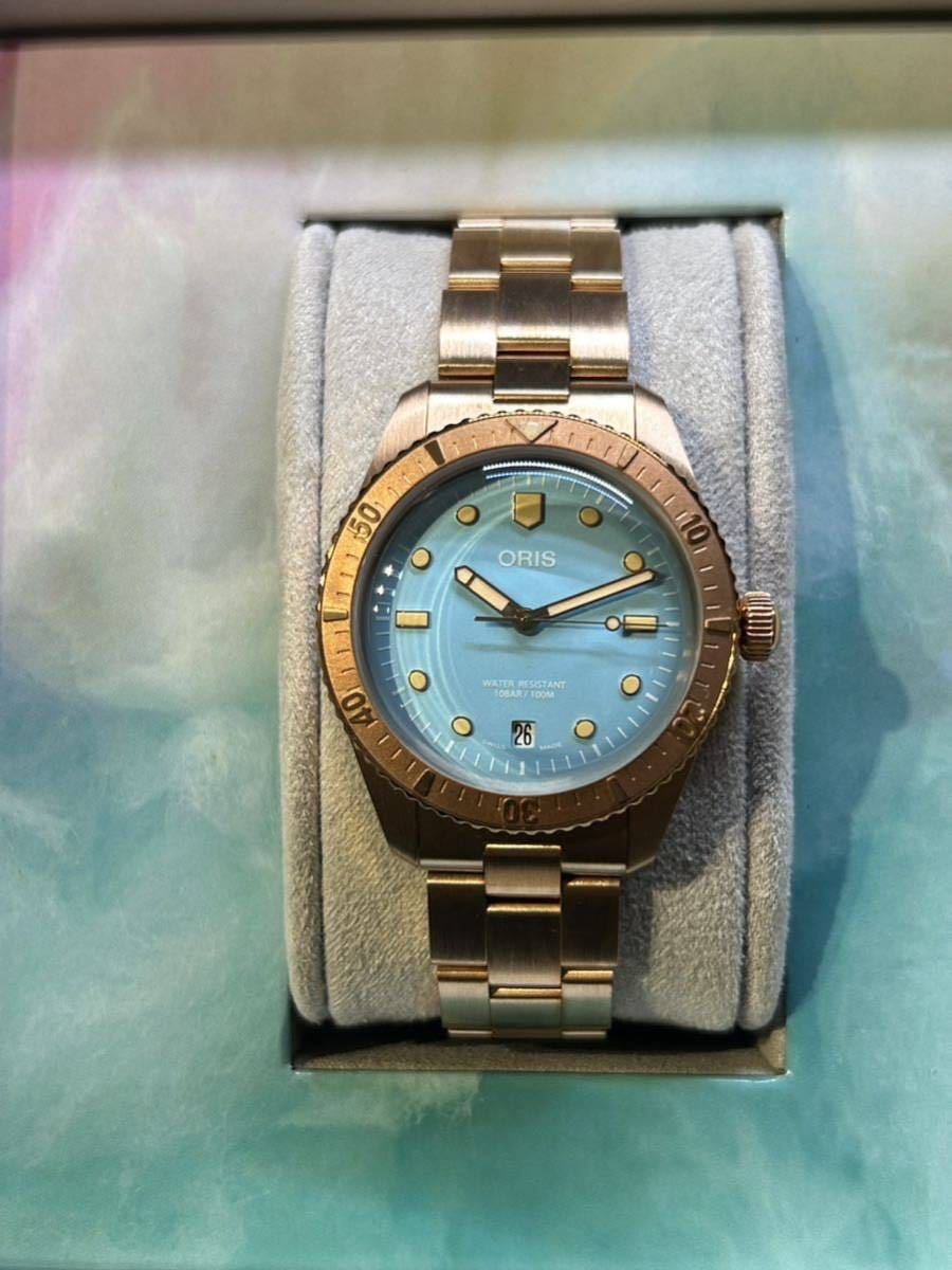 新品未使用　オリス 腕時計 コットンキャンディ　DIVERS65　　ブルー_画像2
