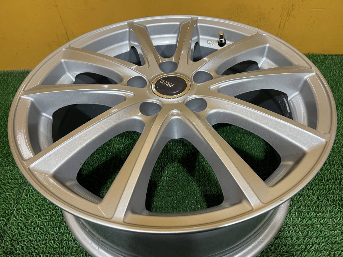 No.408　ブリヂストン　17インチホイール　PREO　17×7J　5穴　PCD114.3　4本セット　売切　160サイズ×2個口_画像5