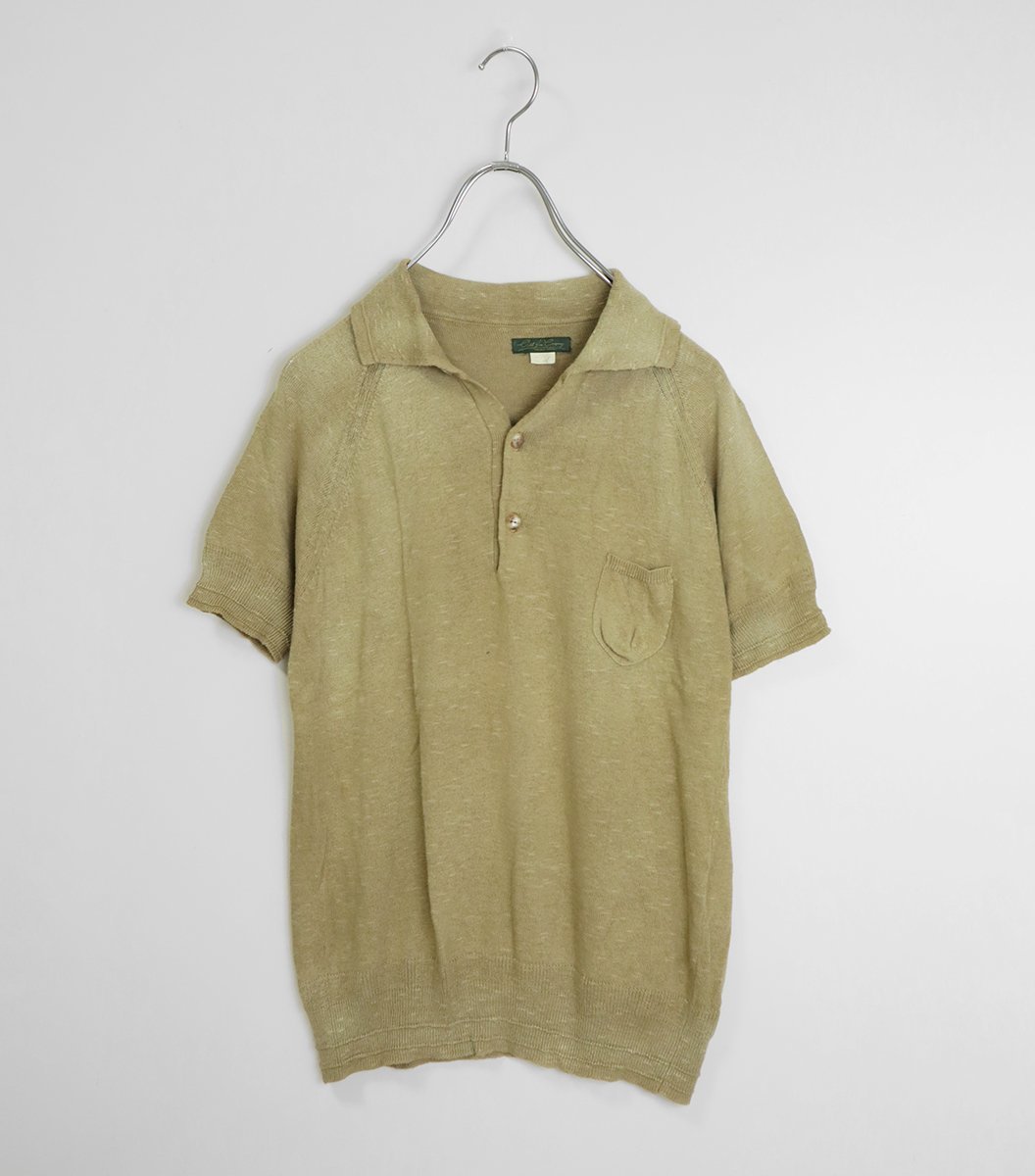 OLD JOE & CO Old Joe * cotton &linen knitted Polo size 36 polo-shirt with short sleeves *K2F