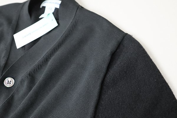COMME des GARCONS SHIRT *.. knitted cardigan black L size ( lowering . attaching ) V neck Comme des Garcons shirt *462/K2H