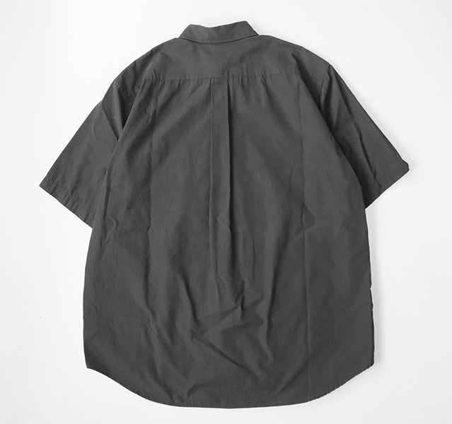 COMOLI ◆定番 COTTON S/S SHIRT ショートスリーブ シャツ 黒 サイズ1 レギュラーカラー 半袖 コモリ ◆G125_画像2