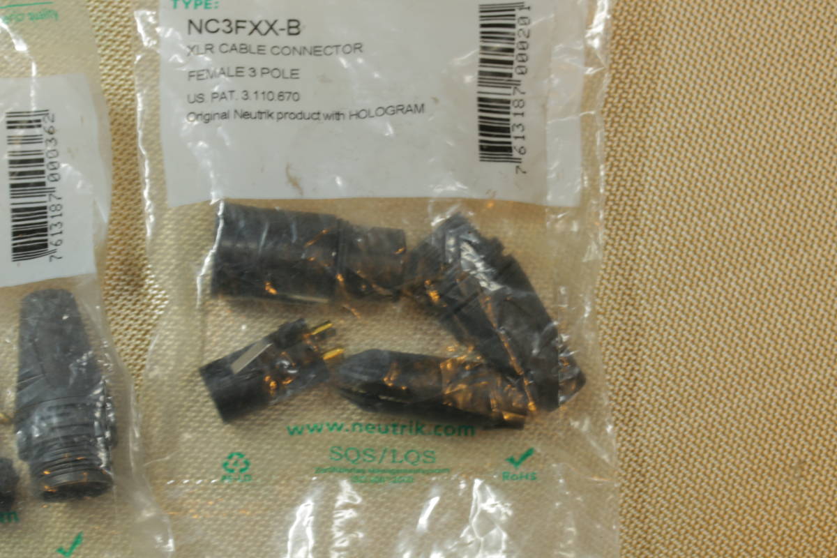 NEUTRIK NC3MXX-B NC3FXX-B オス メス 新品 ノイトリック キャノンコネクタ XLR 3pin_画像8