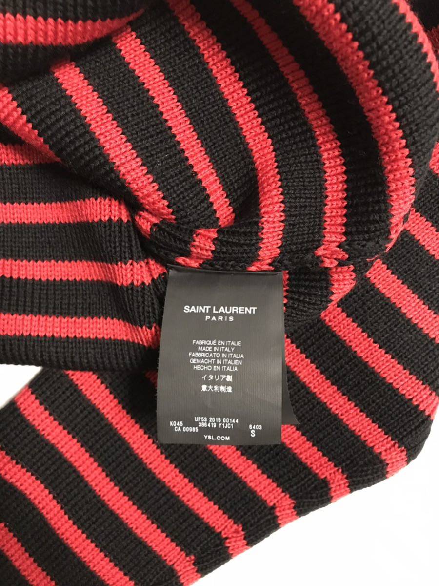  sun rolan Paris SAINT LAURENT PARIS 15aw border Zip knitted S